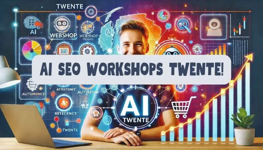 tekst AI SEO Workshops Twente met diverse AI icoontje